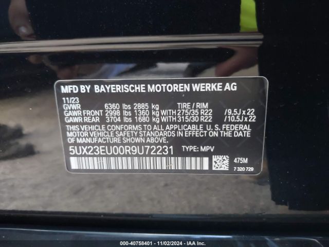 5UX23EU00R9U72231 BMW X5 Xdrive40i