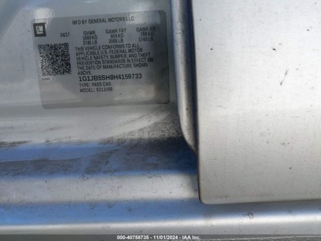 1G1JB5SH8H4159733 Chevrolet Sonic Ls Auto