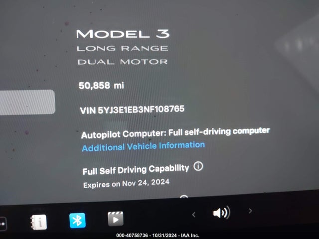 2022 TESLA MODEL 3 5YJ3E1EB3NF108765 Photo 8
