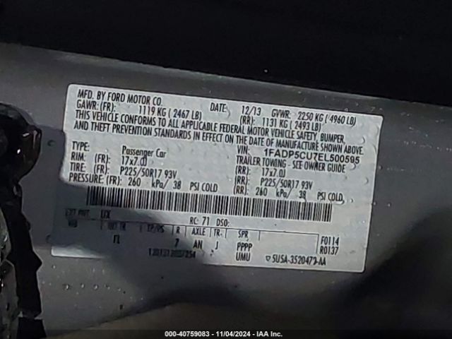 1FADP5CU7EL500595 Ford C-max Energi Sel