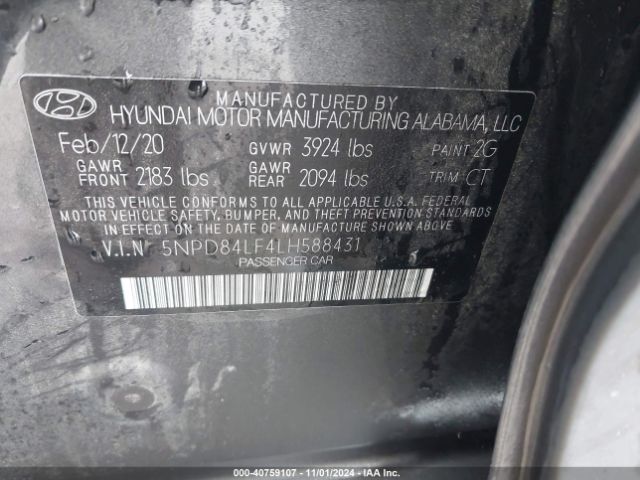 5NPD84LF4LH588431 Hyundai Elantra Value Edition
