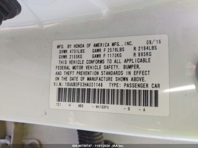 19UUB3F53HA001148 Acura Tlx Technology Package