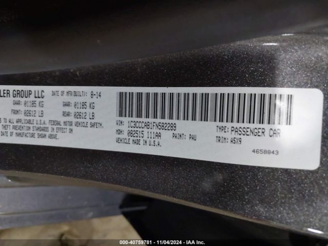 1C3CCCAB1FN582289 Chrysler 200 Limited