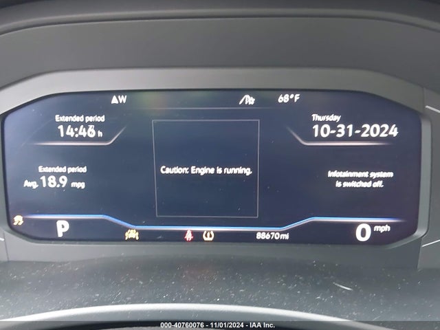 1V2MR2CA2KC550677 Volkswagen Atlas 3.6l V6 Sel