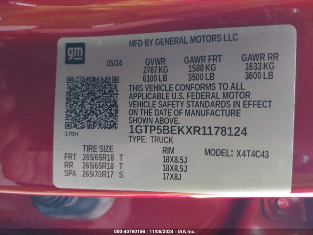 1GTP5BEKXR1178124 GMC Canyon 2wd Elevation