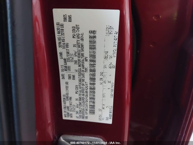1FMCU0GX1GUB12017 Ford ESCAPE SE