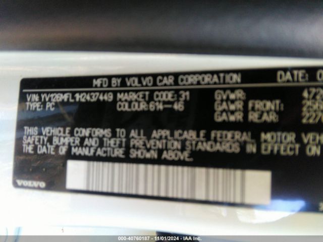YV126MFL1H2437449 Volvo S60 T5 Dynamic
