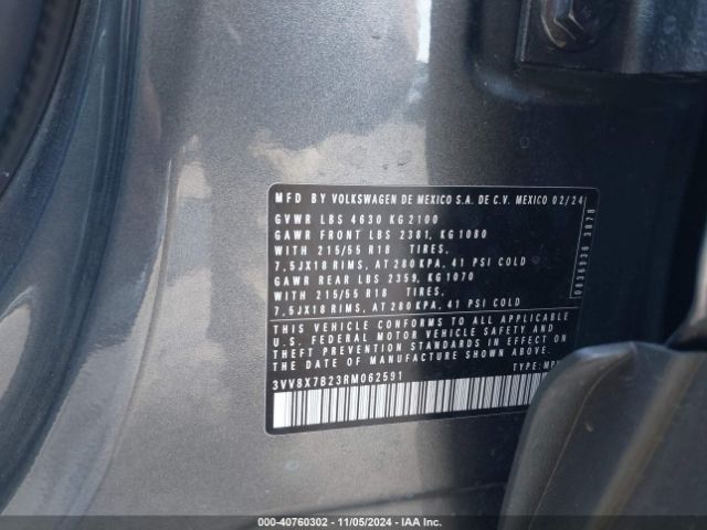 3VV8X7B23RM062591 Volkswagen Taos 1.5t S
