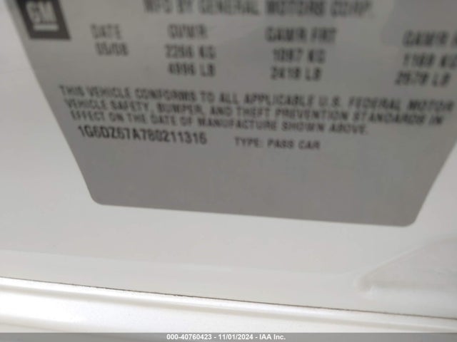 2008 CADILLAC STS 1G6DZ67A780211316 Photo 8
