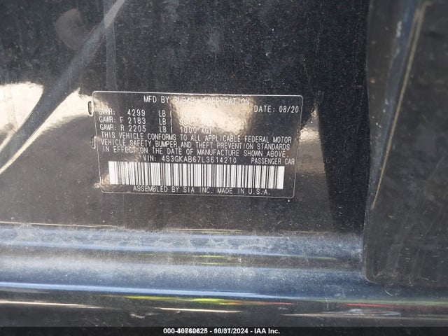 Subaru IMPREZA SEDAN 2020 4S3GKAB67L3614210 Image 9