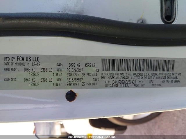 1C4NJRBB2HD206463 Jeep Patriot Sport 4x4