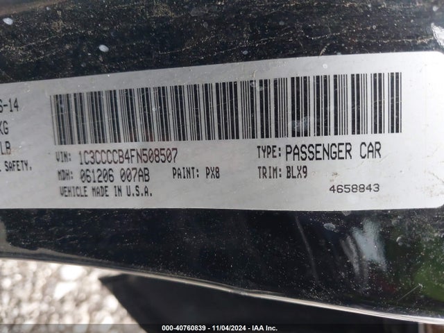 Chrysler 200 C 2015 1C3CCCCB4FN508507 Image 9