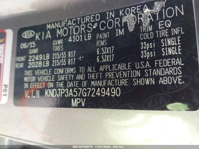 KNDJP3A57G7249490 KIA SOUL +