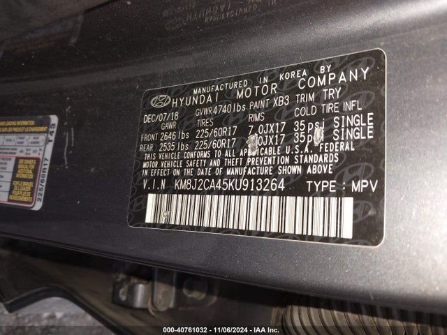 Hyundai TUCSON SE 2019 KM8J2CA45KU913264 Image 9