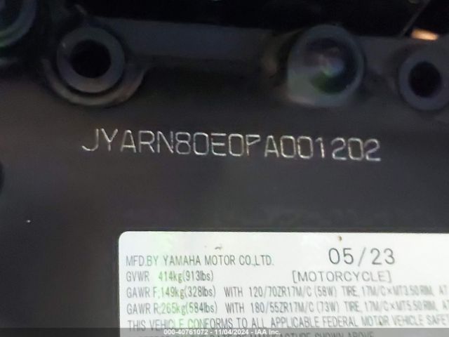 2023 YAMAHA MTM890 JYARN80E0PA001202 Photo 9