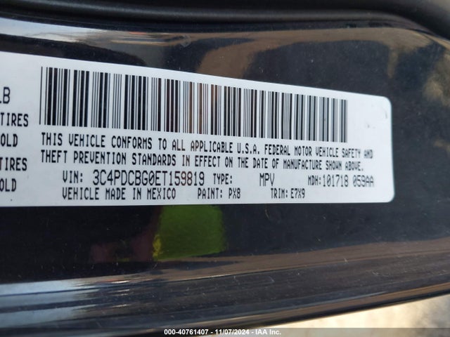 3C4PDCBG0ET159819 Dodge Journey Sxt