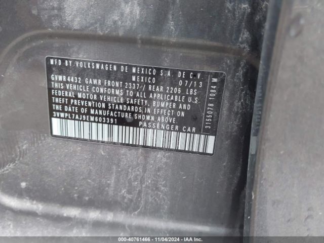 3VWPL7AJ9EM603391 Volkswagen Jetta Sportwagen 2.0l Tdi