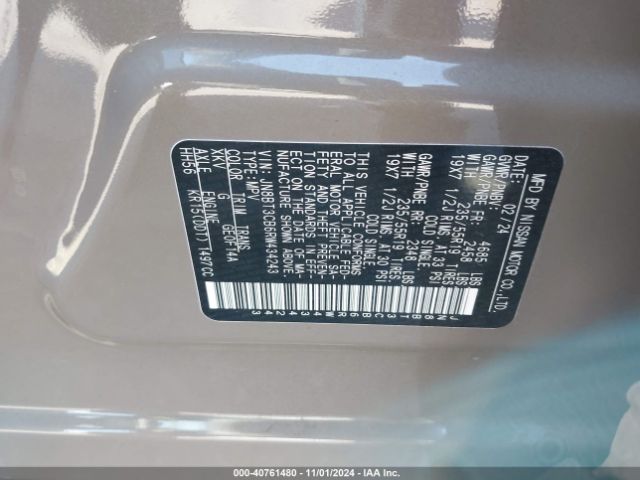 JN8BT3CB6RW434243 Nissan Rogue Sl Intelligent Awd