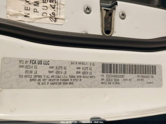 2C3CDXHG0GH222897 Dodge Charger Sxt