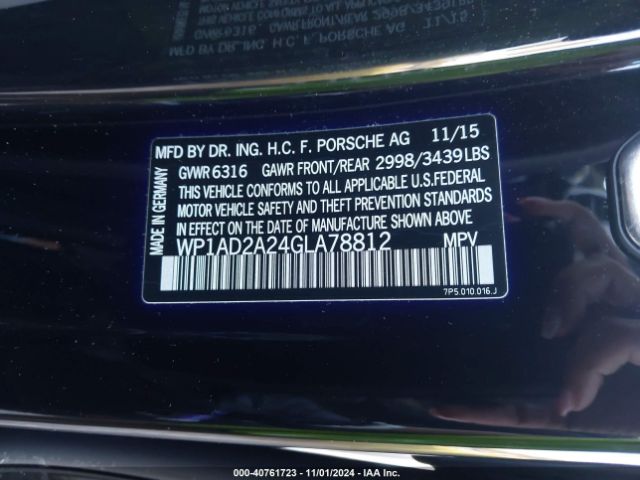 2016 PORSCHE CAYENNE WP1AD2A24GLA78812 Photo 8