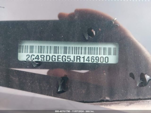 2C4RDGEG5JR146900 Dodge Grand Caravan Gt