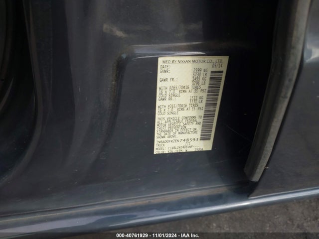 Nissan Frontier Sv 2014 1N6AD0FR2EN748593 Image 9