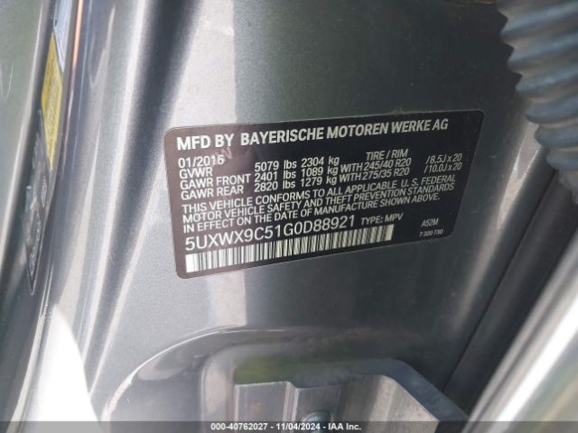 5UXWX9C51G0D88921 BMW X3 Xdrive28i
