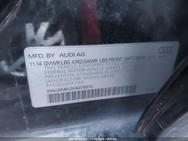 WAUAFAFL5FA075870 Audi A4 2.0t Premium