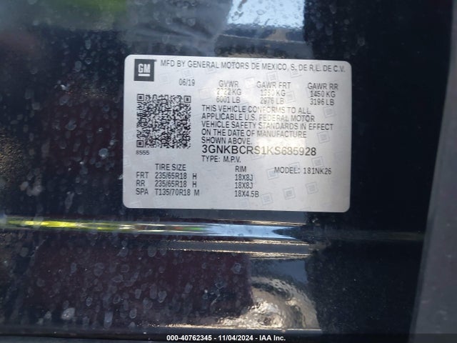 Chevrolet Blazer 2019 3GNKBCRS1KS685928 Image 9