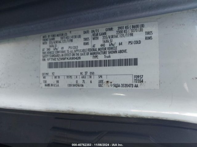 1FTNE1ZM9FKA90426 Ford Transit-150