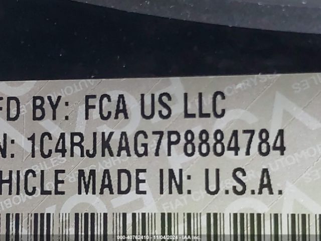 1C4RJKAG7P8884784 Jeep Grand Cherokee L Altitude 4x4