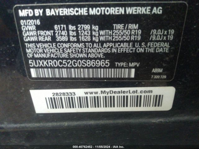 5UXKR0C52G0S86965 BMW X5 Xdrive35i