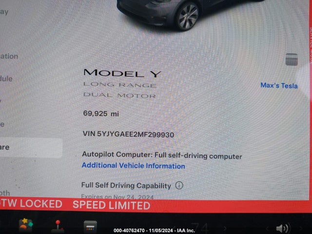 2021 TESLA MODEL Y 5YJYGAEE2MF299930 Photo 6