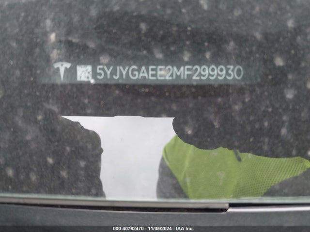 2021 TESLA MODEL Y 5YJYGAEE2MF299930 Photo 8