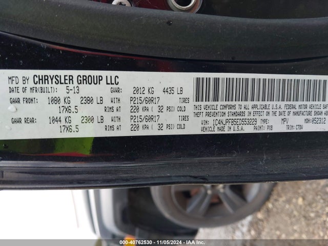 1C4NJPFB5ED553229 Jeep Patriot Latitude