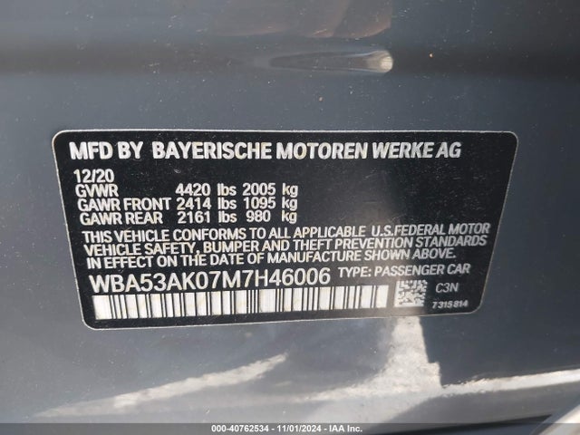 WBA53AK07M7H46006 BMW 228i Gran Coupe Sdrive