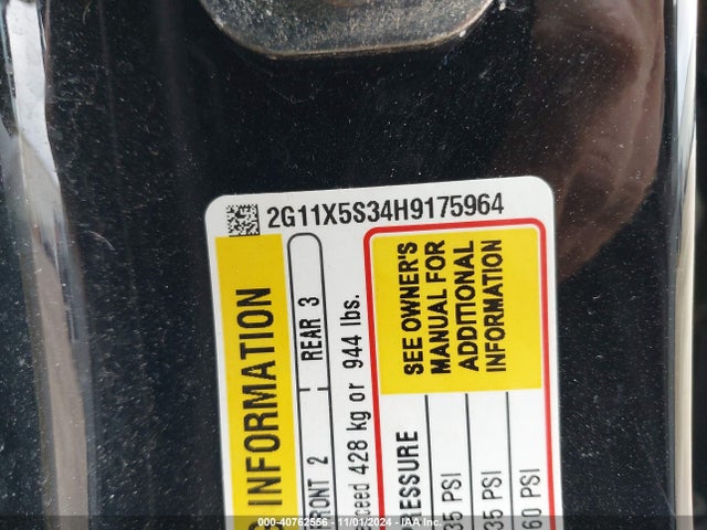 Chevrolet Impala 1fl 2017 2G11X5S34H9175964 Image 9