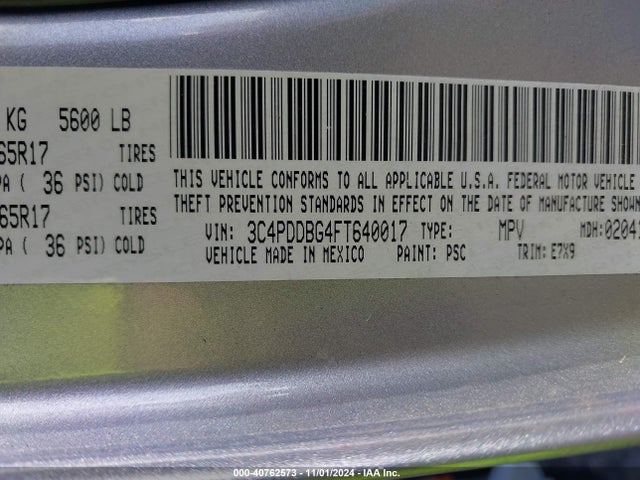 Dodge Journey Sxt 2015 3C4PDDBG4FT640017 Image 9