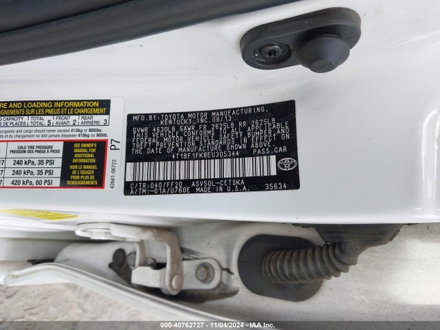 Toyota CAMRY SE 2014 4T1BF1FK8EU305344 Image 9