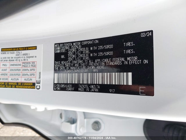 JTJHGCEZXR5010149 Lexus Nx 350 Luxury