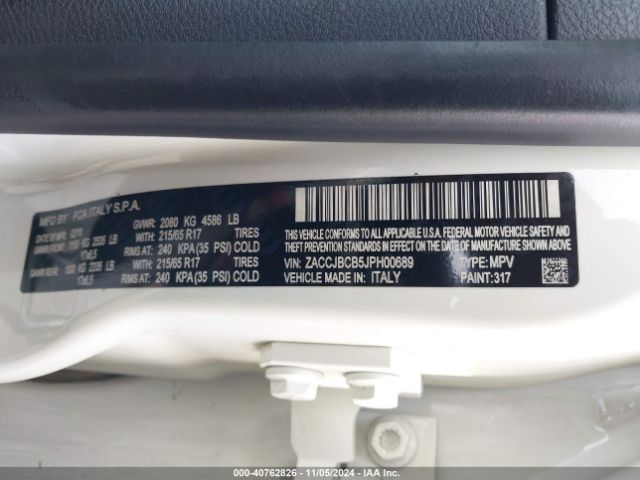ZACCJBCB5JPH00689 Jeep Renegade Trailhawk 4x4