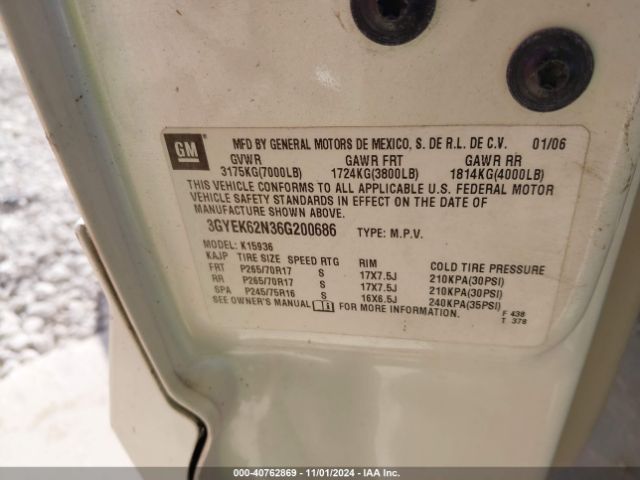2006 CADILLAC ESCALADE EXT 3GYEK62N36G200686 Photo 8