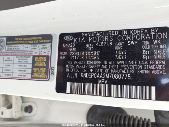 KNDEPCAA2M7080778 KIA Seltos Lx