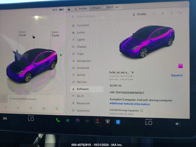 2022 TESLA MODEL Y 7SAYGAEE6NF561517 Photo 6