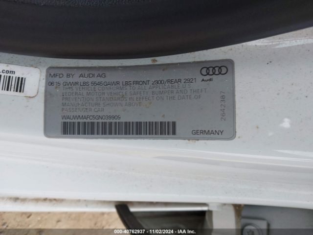 WAUWMAFC5GN039909 Audi A7 3.0 Tdi Premium Plus