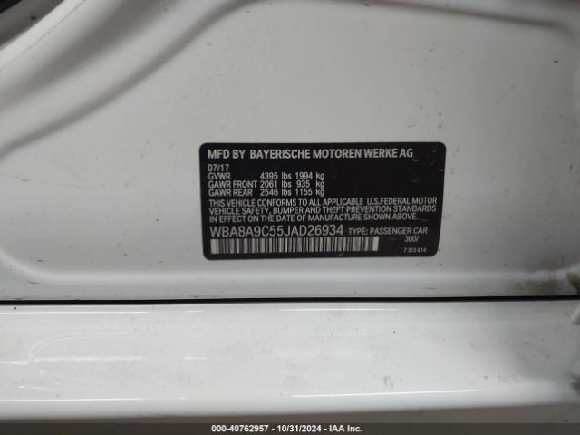 WBA8A9C55JAD26934 BMW 320i