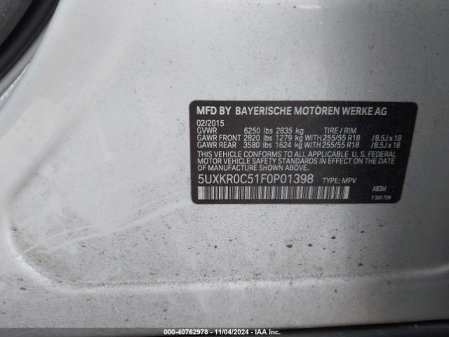 5UXKR0C51F0P01398 BMW X5 Xdrive35i
