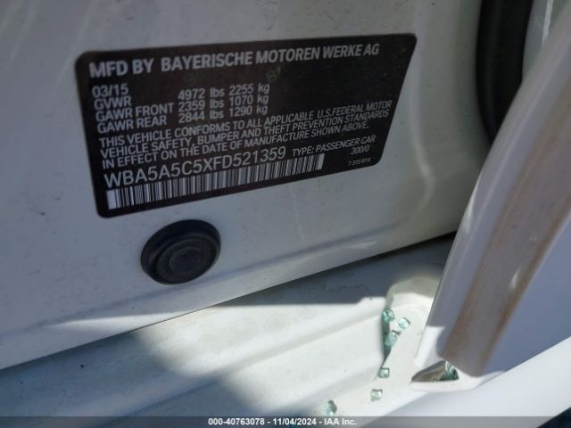 WBA5A5C5XFD521359 BMW 528I