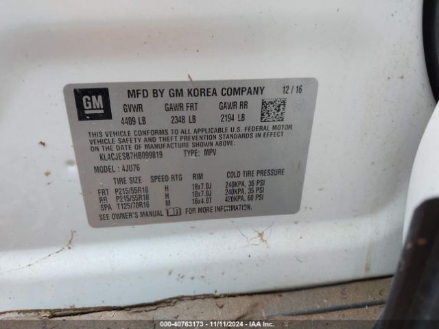 KL4CJESB7HB099819 Buick Encore Preferred