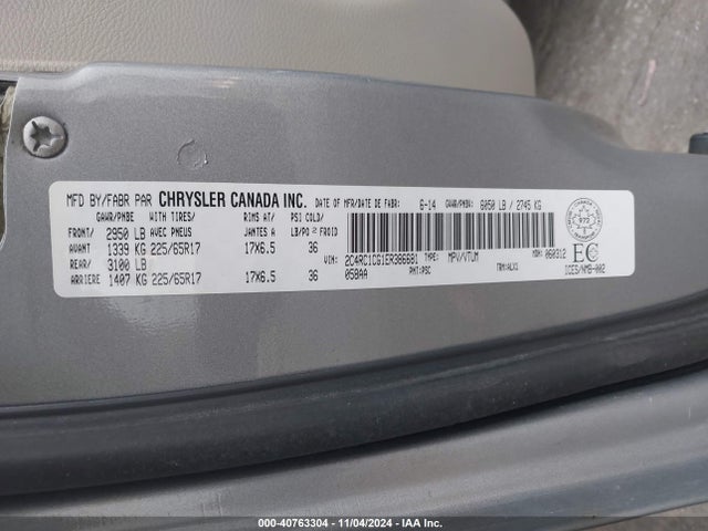 2C4RC1CG1ER386681 Chrysler Town & Country Touring-l